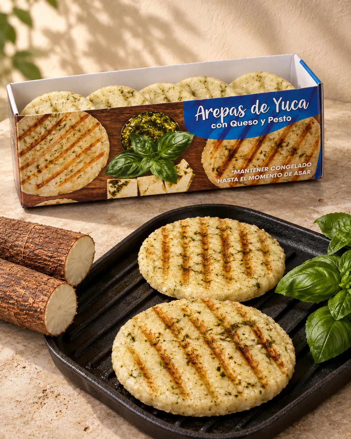 Arepa de Yuca con Queso y Pesto — Fresh Lovers